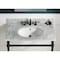 Anzzi 34.5 in. Console Sink in Matte Black with Carrara White Counter Top CS-FGC004-MB - alternate 8